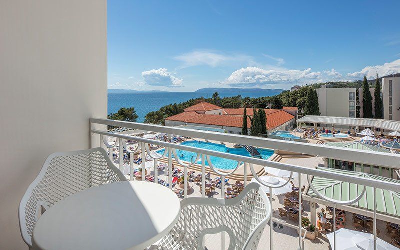 Zimmer mit Blick auf das Meer Bluesun Hotel Alga, Tucepi Beach an der Riviera von Makarska